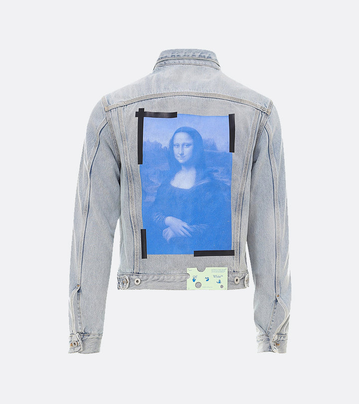 OFF-WHITE  Blue Monalisa Denim Jacket In Bleach