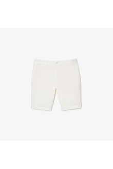 Men's Slim Fit Stretch Cotton Bermuda Shorts white
