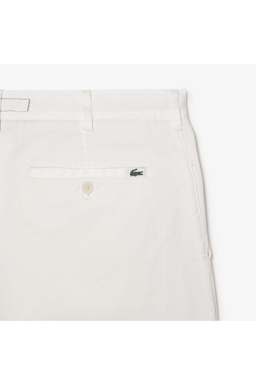 Men's Slim Fit Stretch Cotton Bermuda Shorts white
