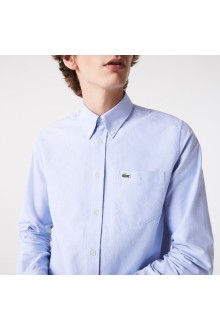  Lacoste Men's Regular Fit Oxford Cotton Shirt blue