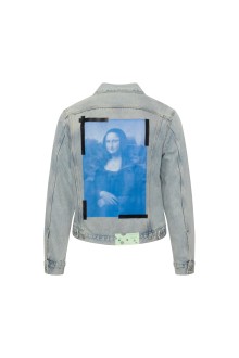 OFF-WHITE  Blue Monalisa Denim Jacket In Bleach